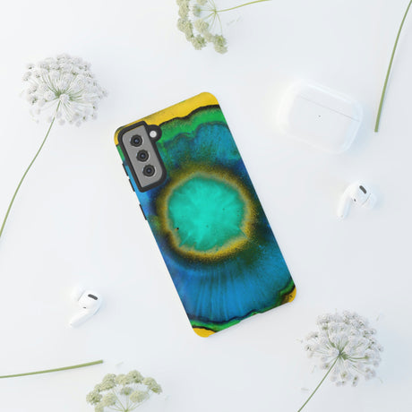 Neon Blue Ink Art Android Case (Protective) Phone Case