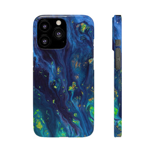 Green Opal Ink Art iPhone Case (Slim) iPhone 13 Pro Glossy Phone Case