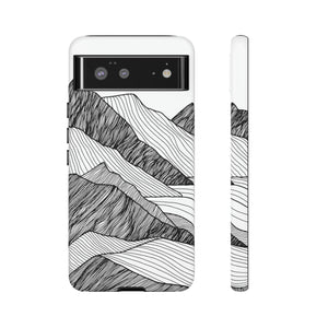 Mountain Line Art Android Case (Protective) Google Pixel 6 Matte Phone Case