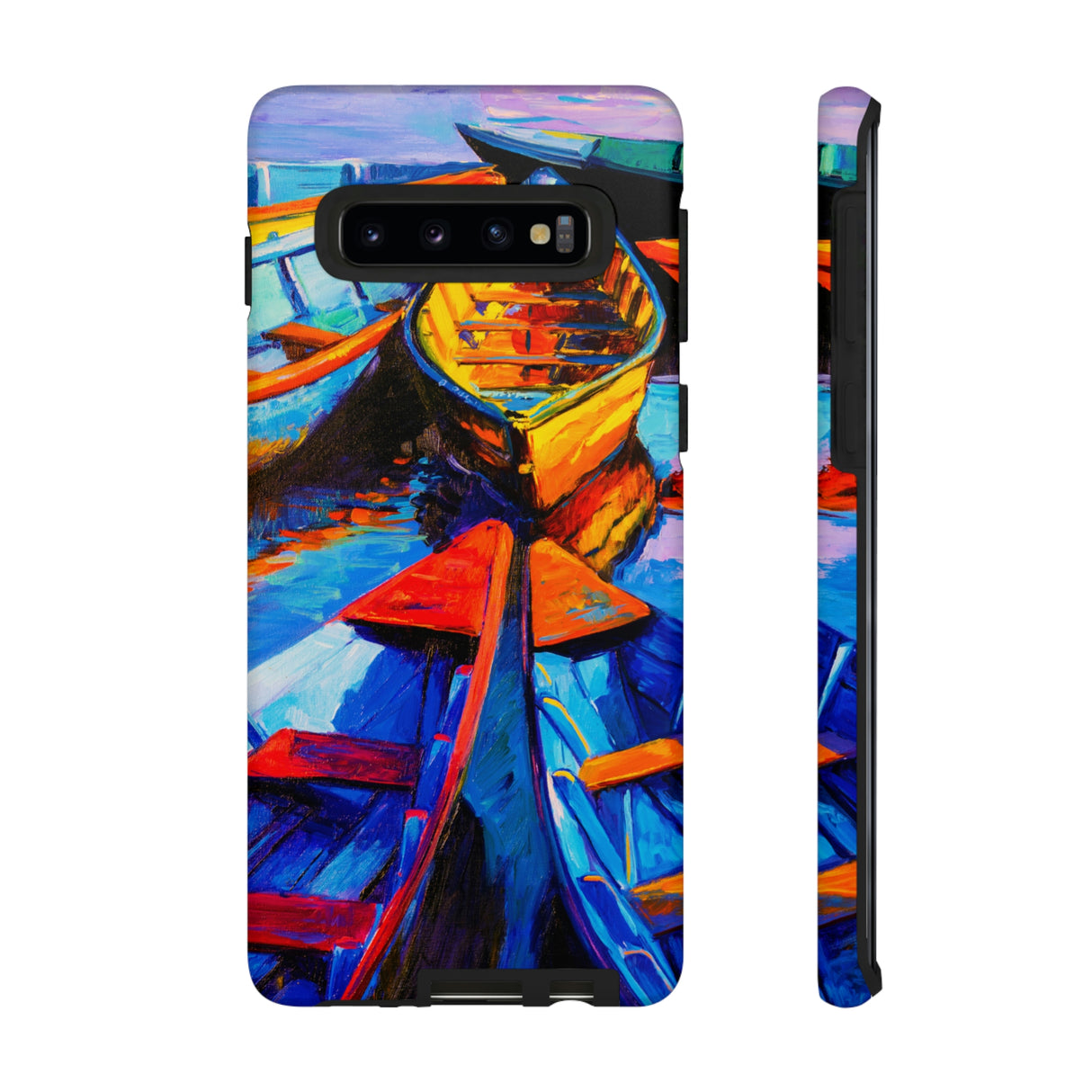 Colorful Wooden Boat Android Case (Protective) Samsung Galaxy S10 Matte Phone Case