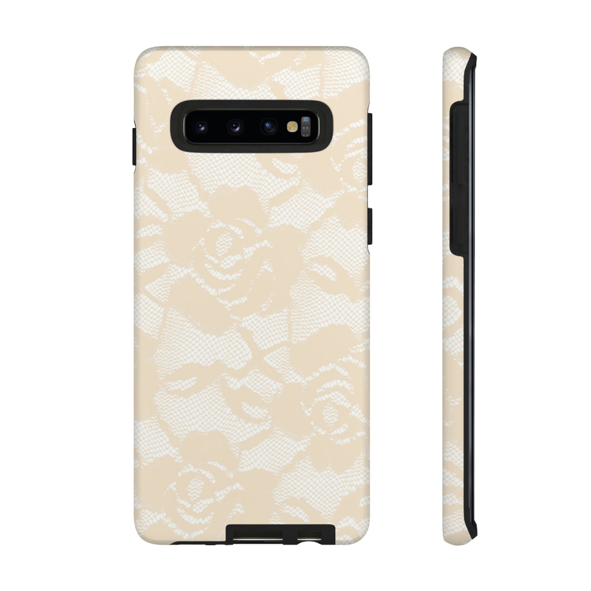 Ivory Rose Lace Gothic Flower Samsung Case (Protective) Samsung Galaxy S10 Matte Phone Case