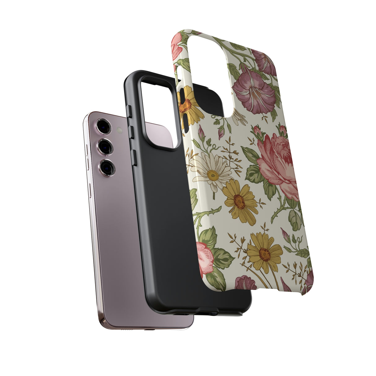 Fabric Vintage Flower Samsung Case (Protective) Phone Case