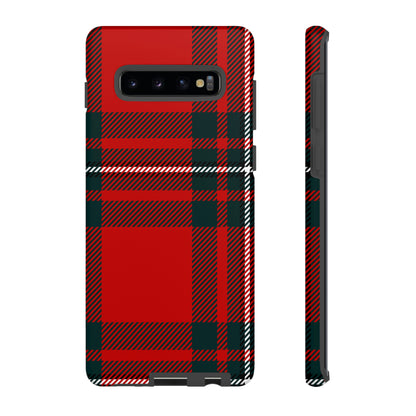 Plaid Pattern Red Android Case (Protective) Samsung Galaxy S10 Plus Matte Phone Case