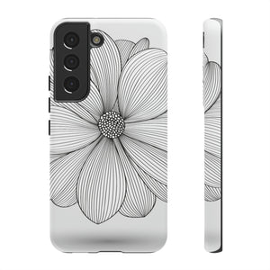 Black n White Dahlia Android Case (Protective) Samsung Galaxy S22 Matte Phone Case