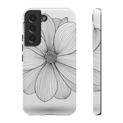 Black n White Dahlia Android Case (Protective) Samsung Galaxy S22 Matte Phone Case