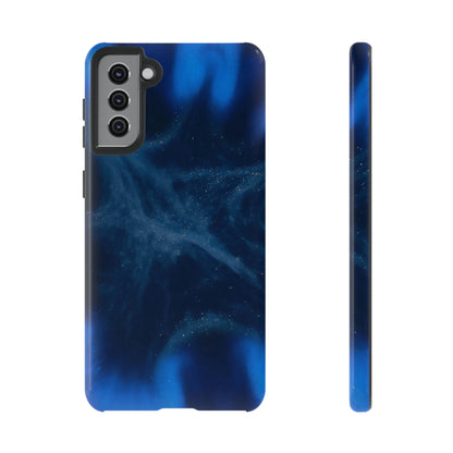 Blue Space Ink Art Android Case (Protective) Samsung Galaxy S21 Plus Glossy Phone Case