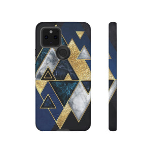 Dark Blue Geometric Android Case (Protective) Google Pixel 5 5G Matte Phone Case