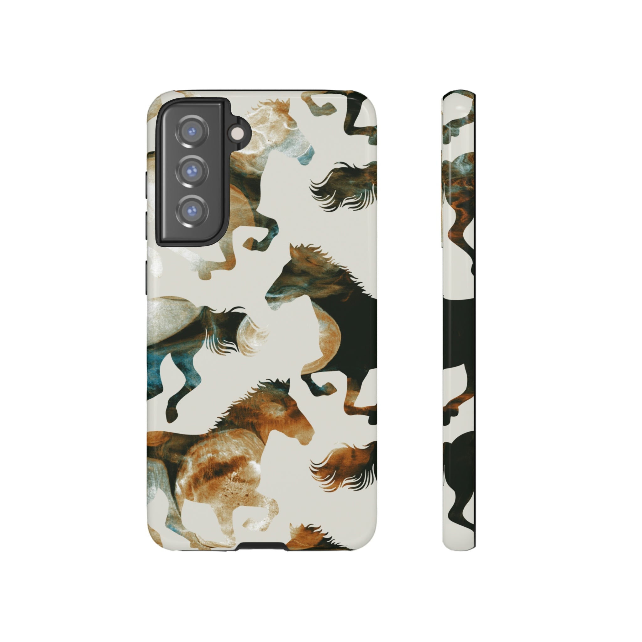 Tie Dye Horses Android Case (Protective) Samsung Galaxy S21 FE Glossy Phone Case