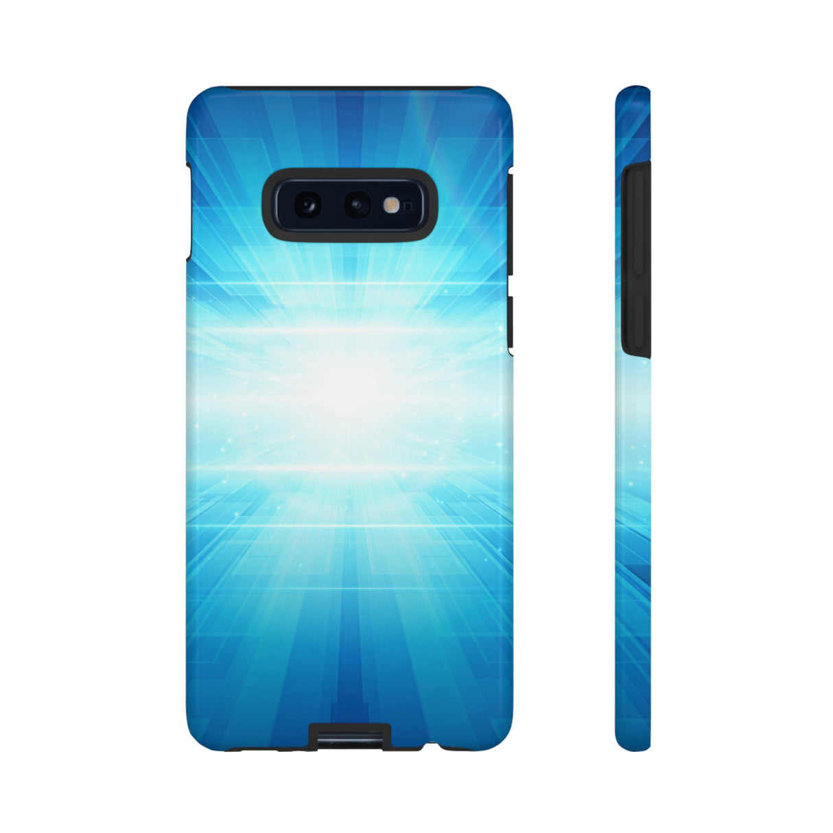 Abstract Blue Android Case (Protective) Samsung Galaxy S10E Glossy Phone Case