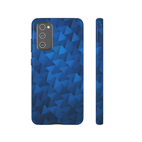 Blue Geometric Android Case (Protective) Samsung Galaxy S20 FE Glossy Phone Case