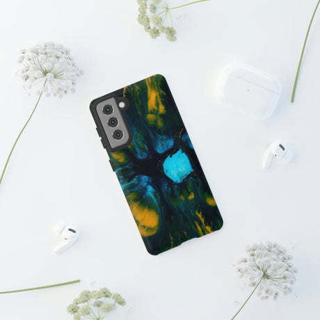 Blue Flower Ink Art Android Case (Protective) Phone Case