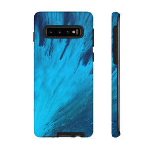 Light Blue Ink Art Android Case (Protective) Samsung Galaxy S10 Glossy Phone Case