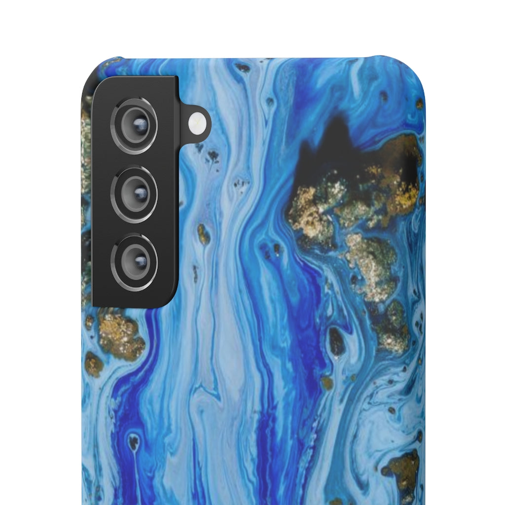 Blue Ice Ink Art Android Case (Slim) Phone Case