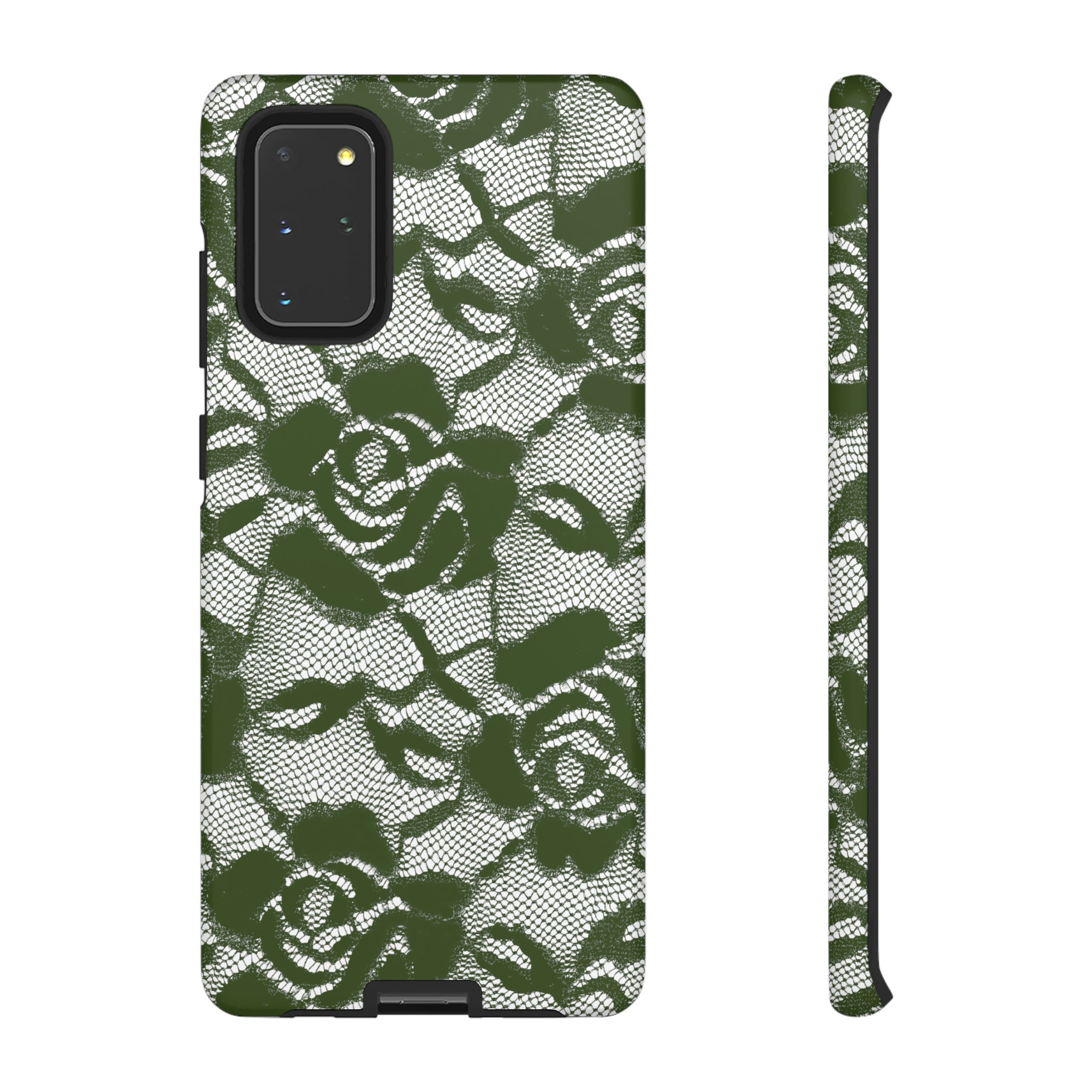 Green Rose Lace Gothic Flower Samsung Case (Protective) Samsung Galaxy S20+ Matte Phone Case