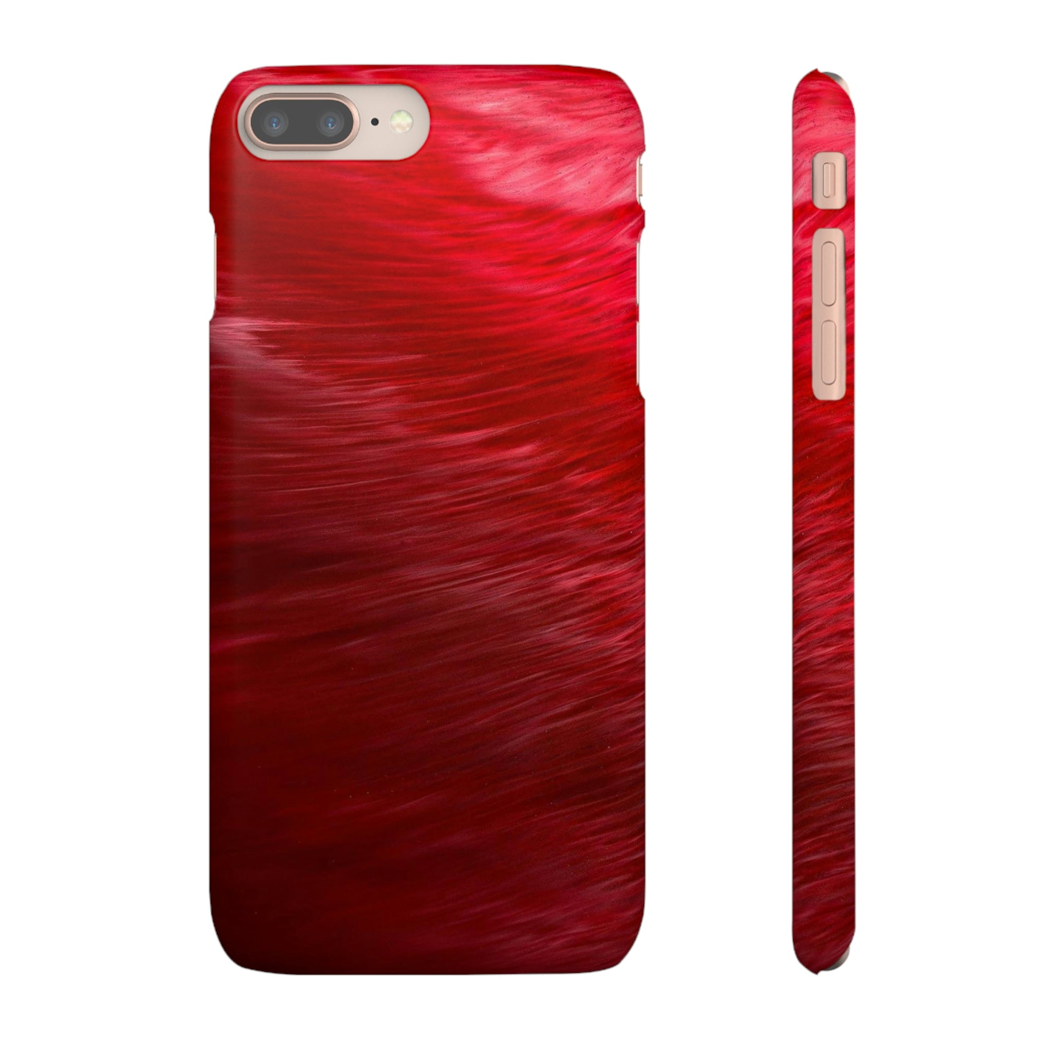 Red Feather Ink Art iPhone Case (Slim) iPhone 8 Plus Matte Phone Case