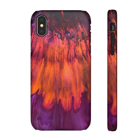 Orange Flow Ink Art iPhone Case (Slim) iPhone X Matte Phone Case