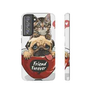 Pug n Kitten Android Case (Protective) Samsung Galaxy S21 FE Matte Phone Case