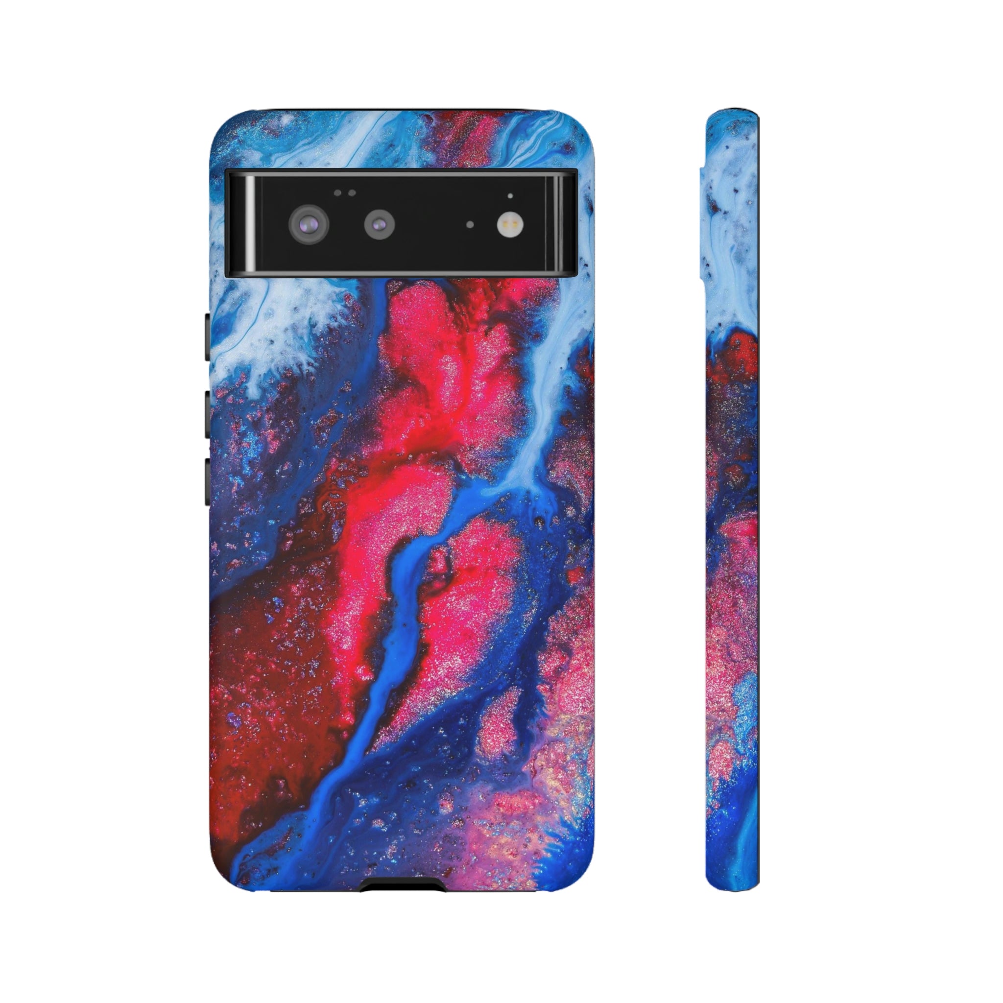 Red n Blue Ink Art Android Case (Protective) Google Pixel 6 Matte Phone Case