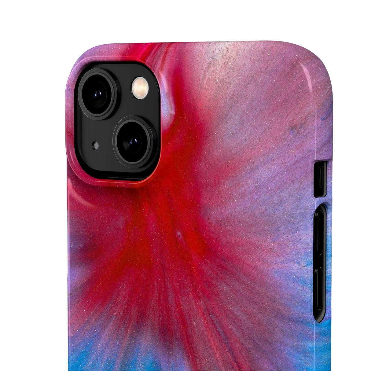 Red Warp Ink Art iPhone Case (Slim) Phone Case