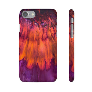 Orange Flow Ink Art iPhone Case (Slim) iPhone 7 Matte Phone Case