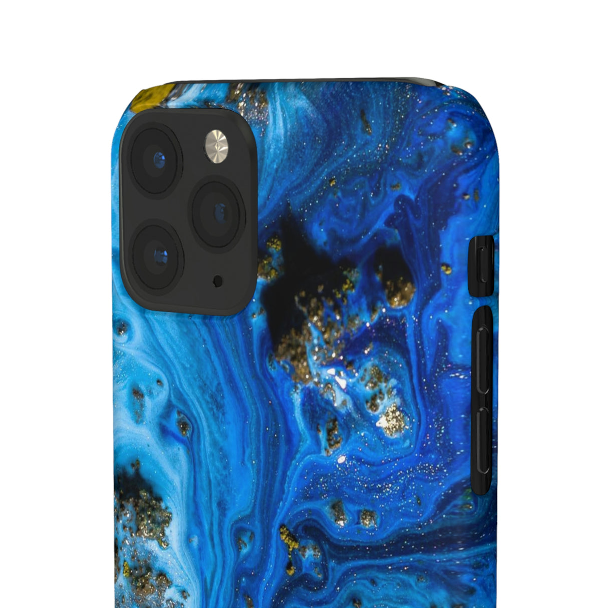 Blue Ice Melt Ink Art iPhone Case (Slim) Phone Case