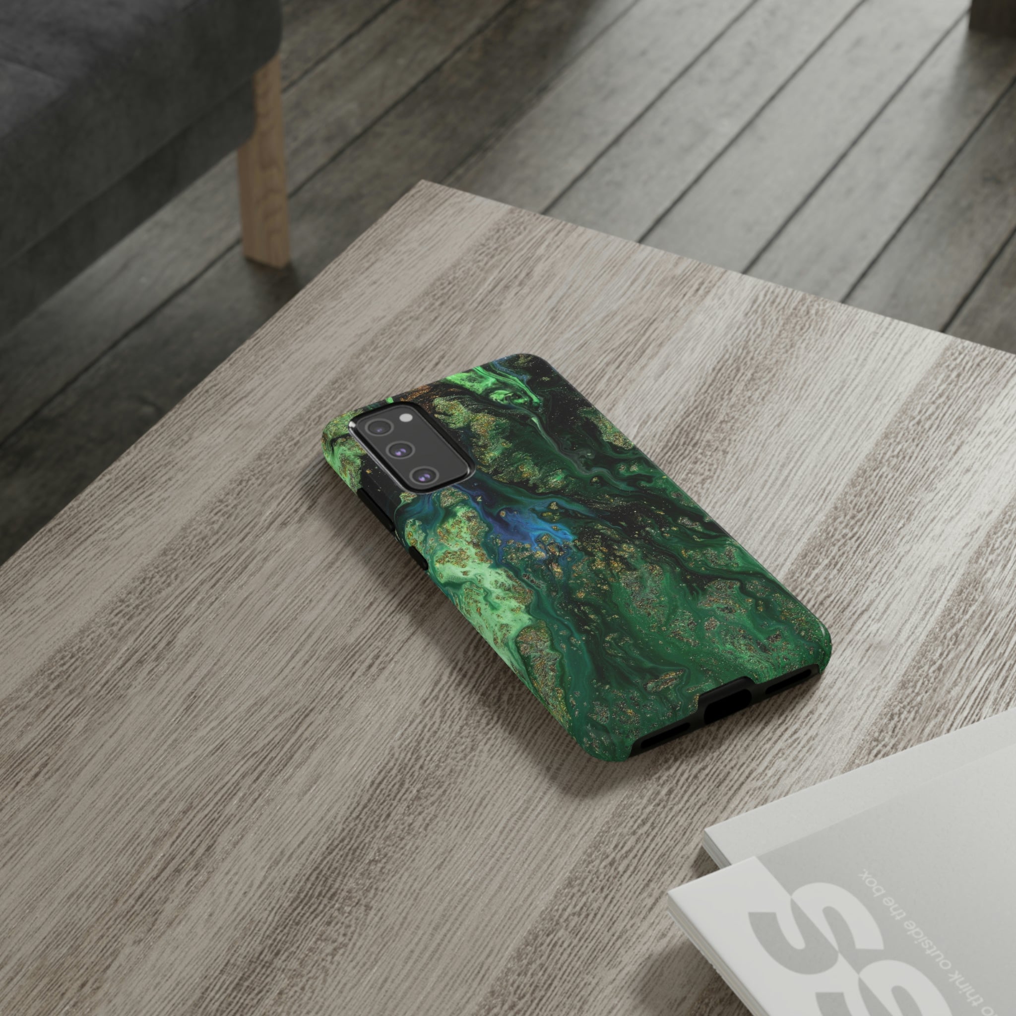 Green Liquid Marble Ink Art Android Case (Protective) Phone Case