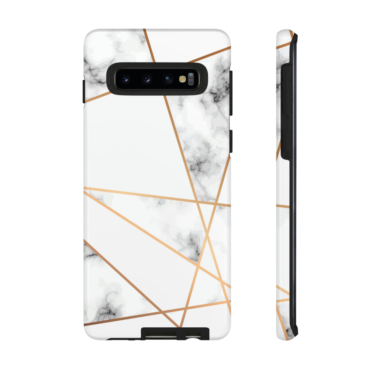 Marble Geometric Android Case (Protective) Samsung Galaxy S10 Glossy Phone Case