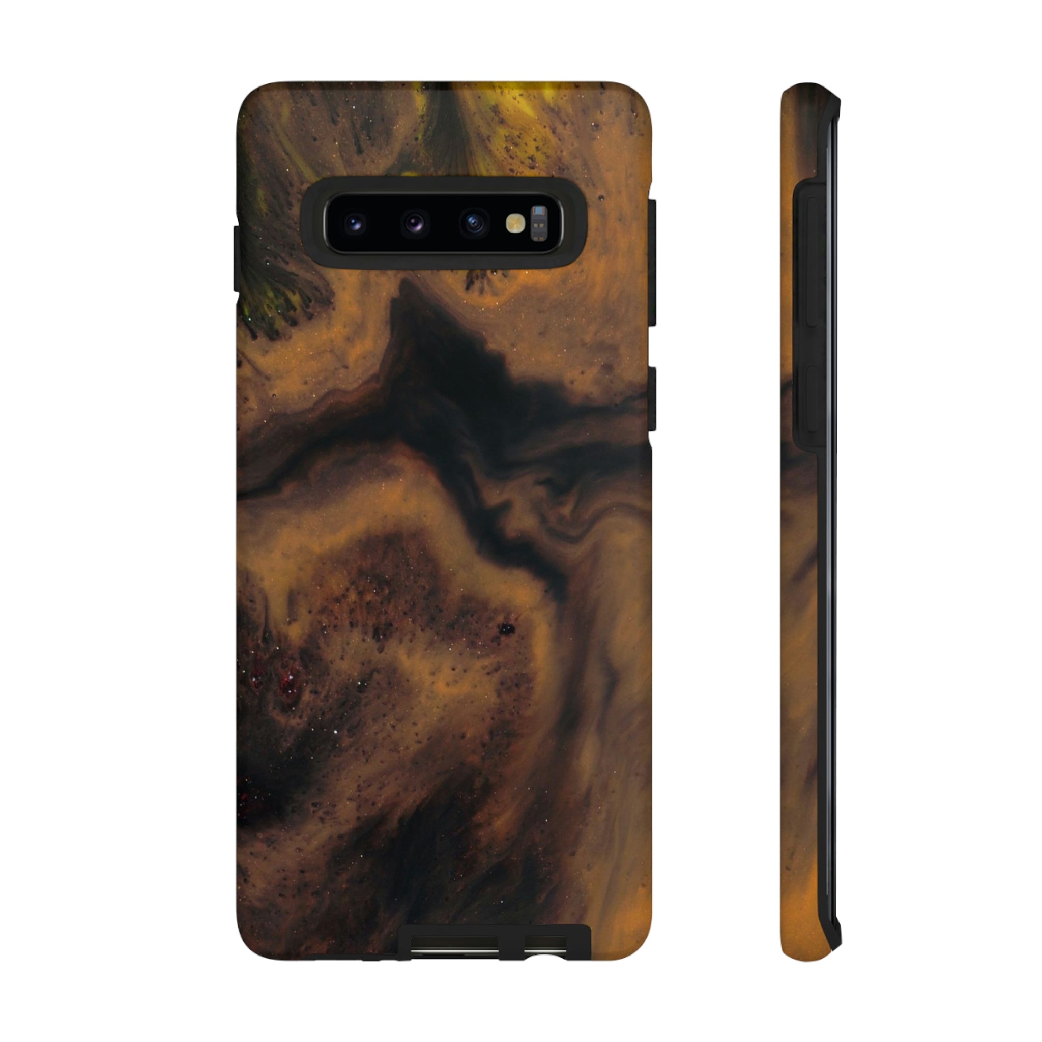 Brown Earth Ink Art Android Case (Protective) Samsung Galaxy S10 Matte Phone Case