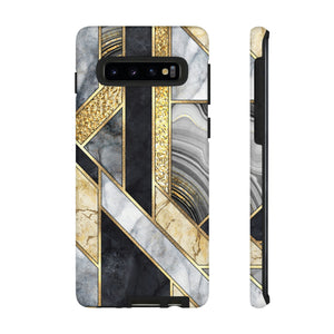 Gold Art Deco Android Case (Protective) Samsung Galaxy S10 Glossy Phone Case