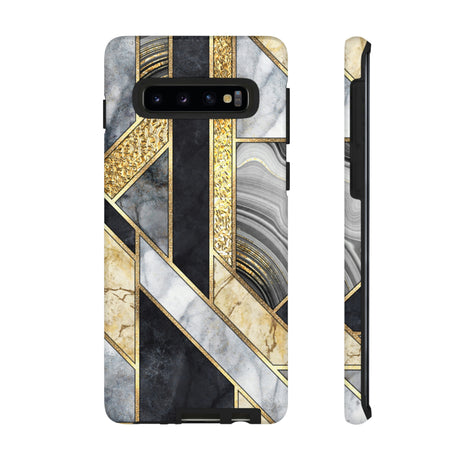 Gold Art Deco Android Case (Protective) Samsung Galaxy S10 Glossy Phone Case