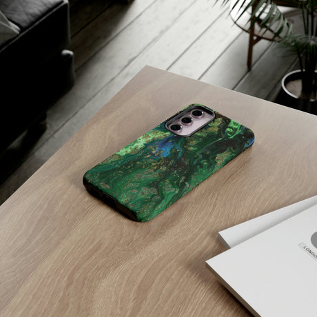 Green Liquid Marble Ink Art Android Case (Protective) Phone Case