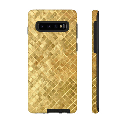 Golden Mosaic Android Case (Protective) Samsung Galaxy S10 Glossy Phone Case