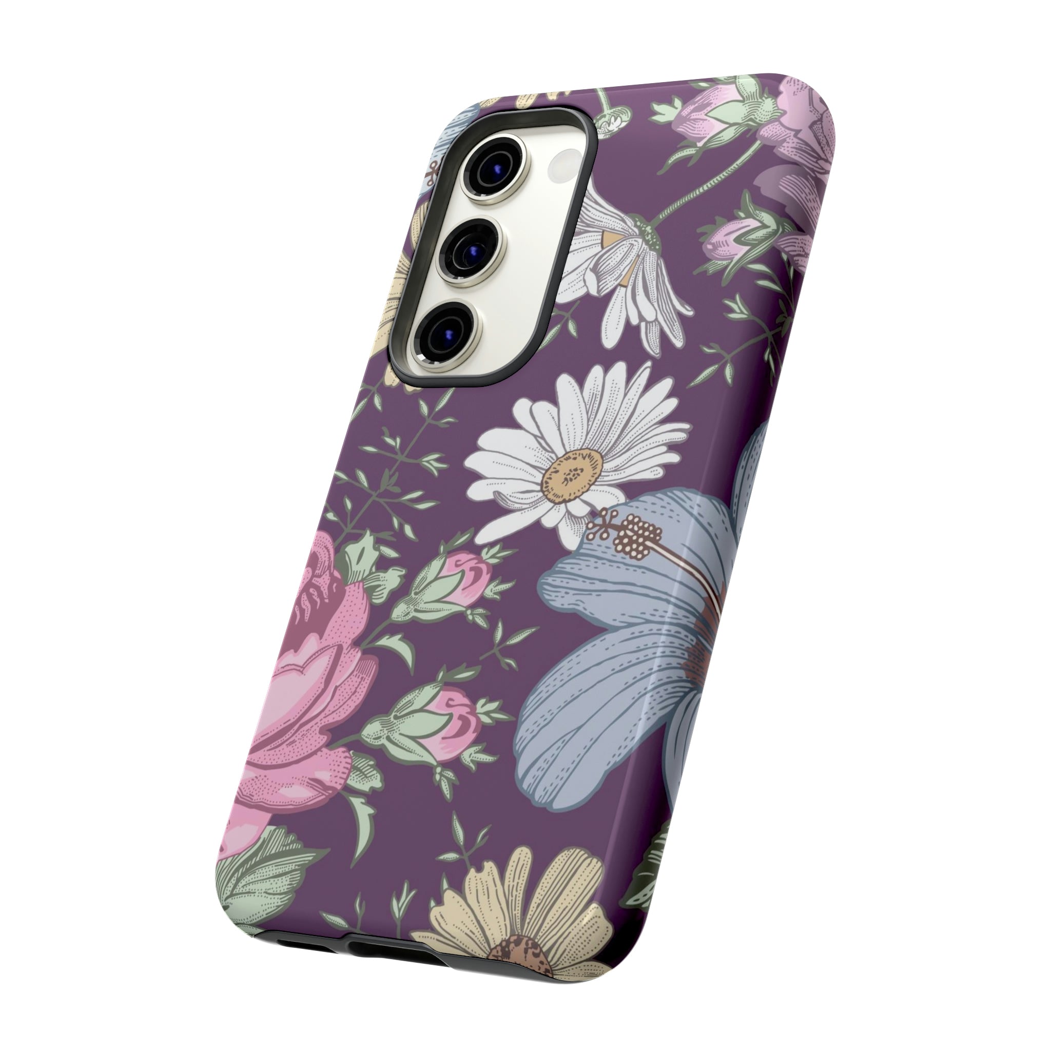 Purple Grass Vintage Flower Samsung Case (Protective) Phone Case