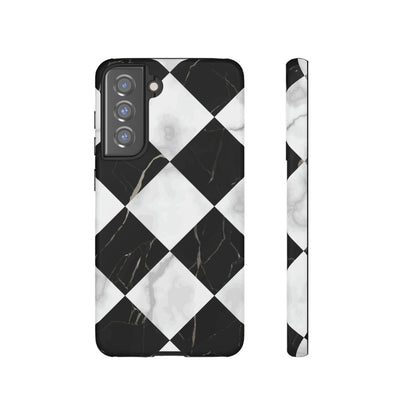 Check Marble Android Case (Protective) Samsung Galaxy S21 FE Matte Phone Case