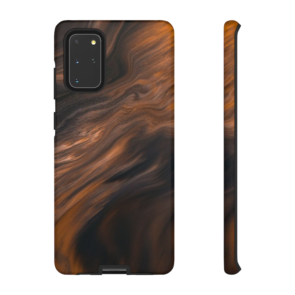 Brown Mist Ink Art Android Case (Protective) Samsung Galaxy S20+ Matte Phone Case