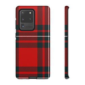 Plaid Pattern Red Android Case (Protective) Samsung Galaxy S20 Ultra Glossy Phone Case