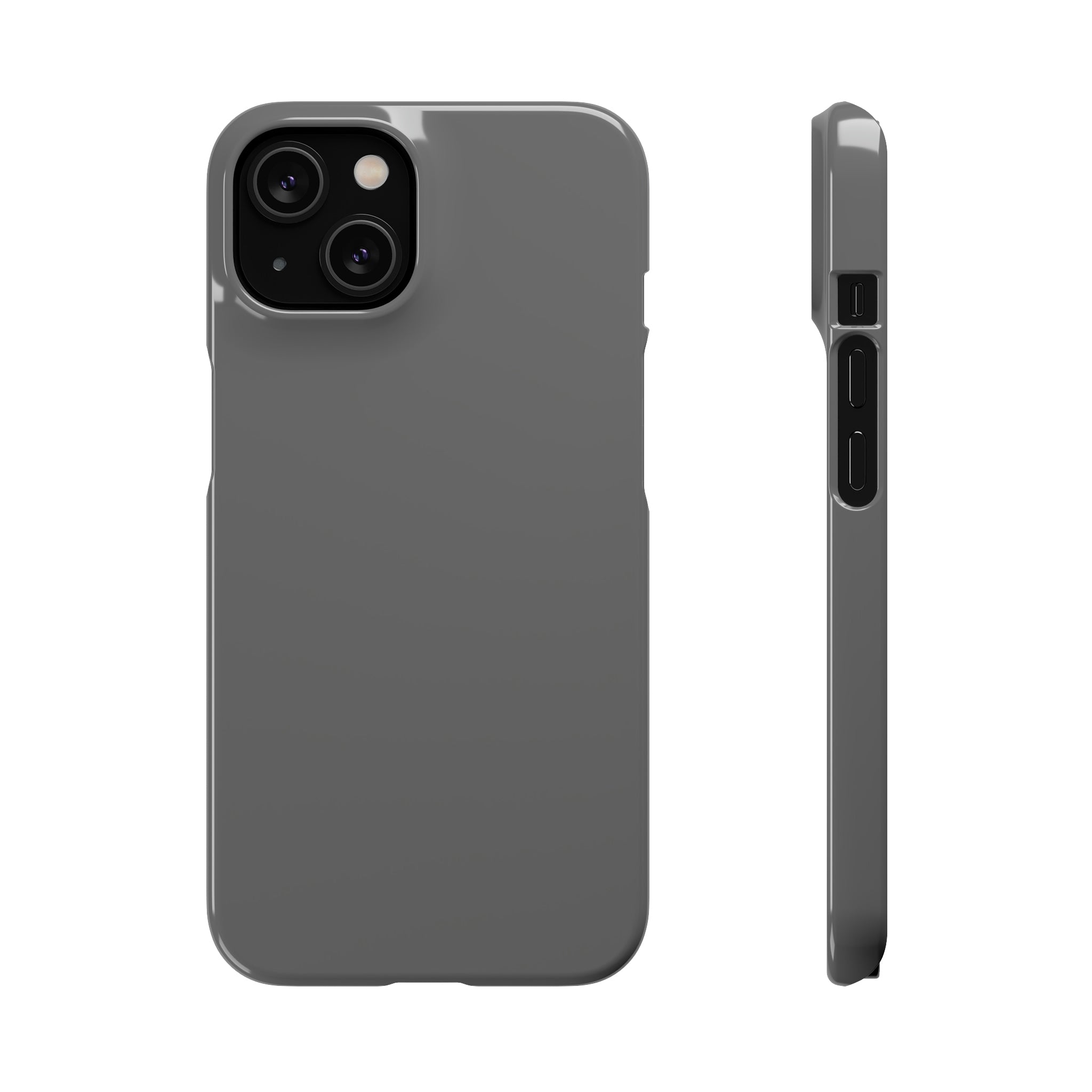 Dim Gray iPhone Case (Slim) iPhone 14 Glossy Phone Case