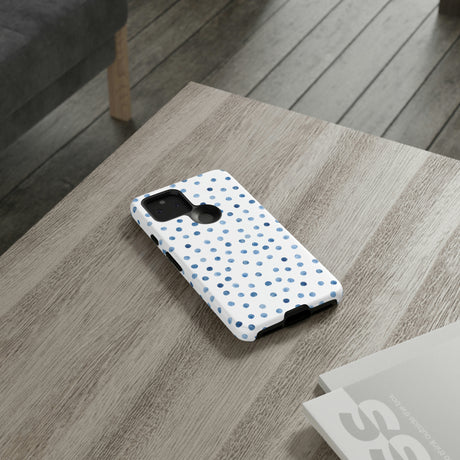 Blue Dots Pattern Android Case (Protective) Phone Case