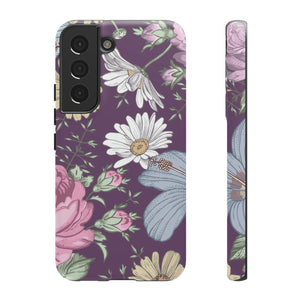 Purple Grass Vintage Flower Samsung Case (Protective) Samsung Galaxy S22 Matte Phone Case