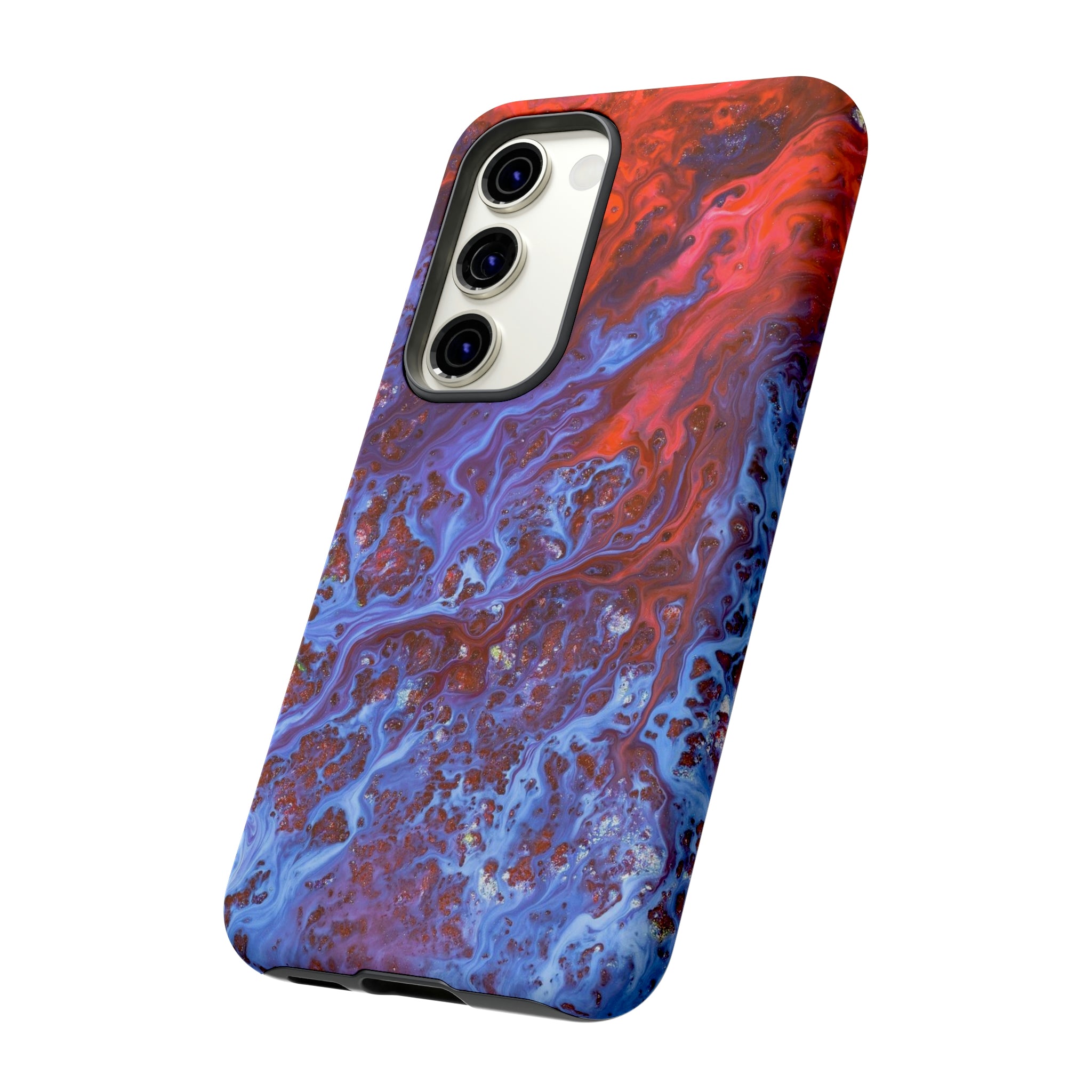 Blue Lava Ink Art Android Case (Protective) Phone Case