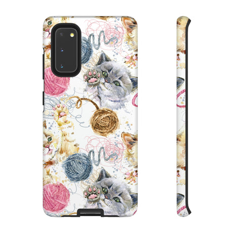 Cute Kitten Pattern Android Case (Protective) Samsung Galaxy S20 Matte Phone Case