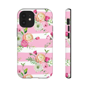 Pink Roses and Ranunculus Flowers iPhone Case (Protective) iPhone 12 Mini Matte Phone Case