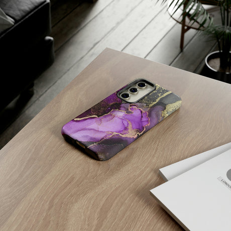 Purple Marble & Gold Android Case (Protective) Phone Case