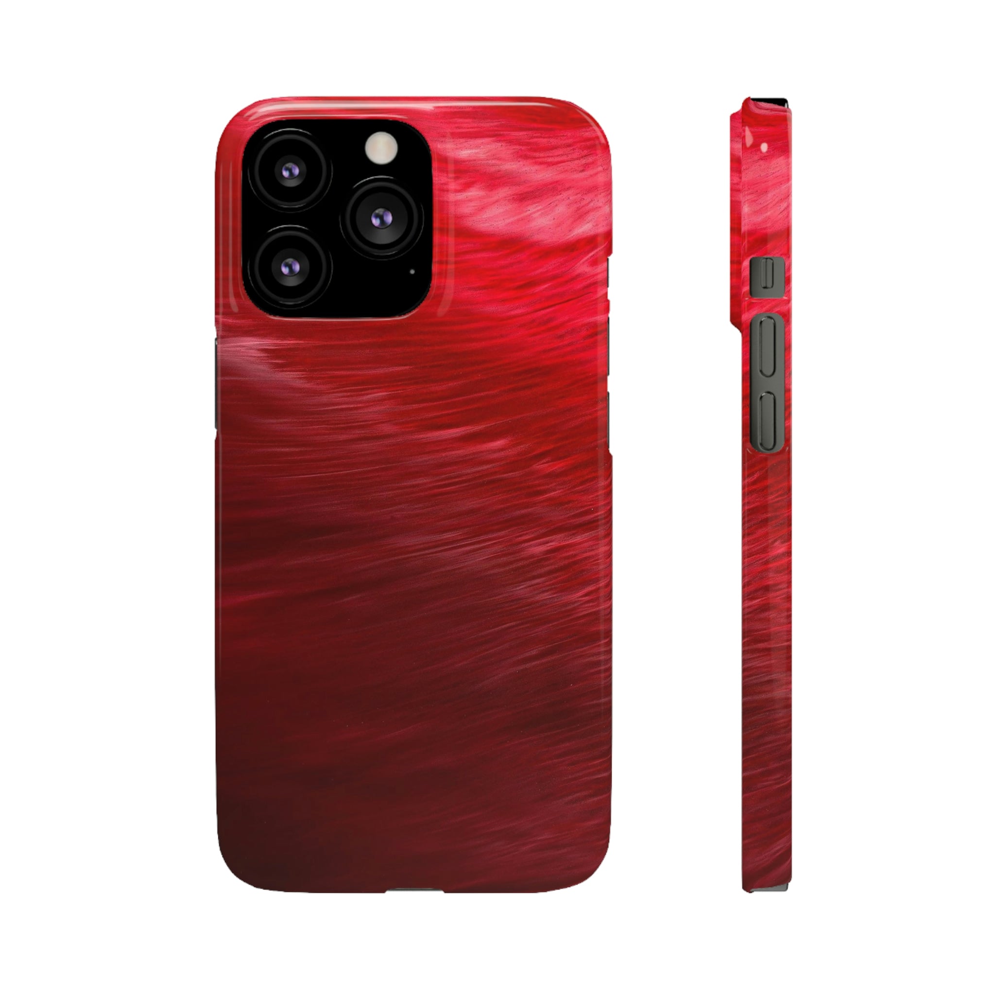 Red Feather Ink Art iPhone Case (Slim) iPhone 13 Pro Glossy Phone Case