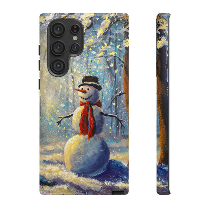 Happy Snowman Android Case (Protective) Samsung Galaxy S22 Ultra Matte Phone Case