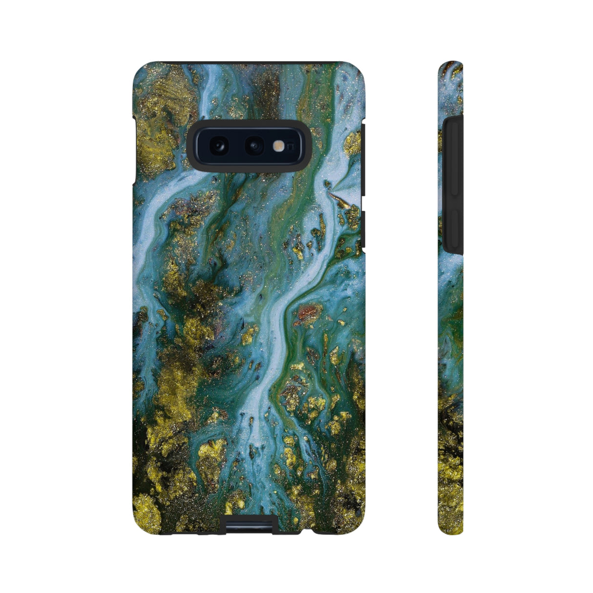 Ocean Blue Ink Art Android Case (Protective) Samsung Galaxy S10E Matte Phone Case