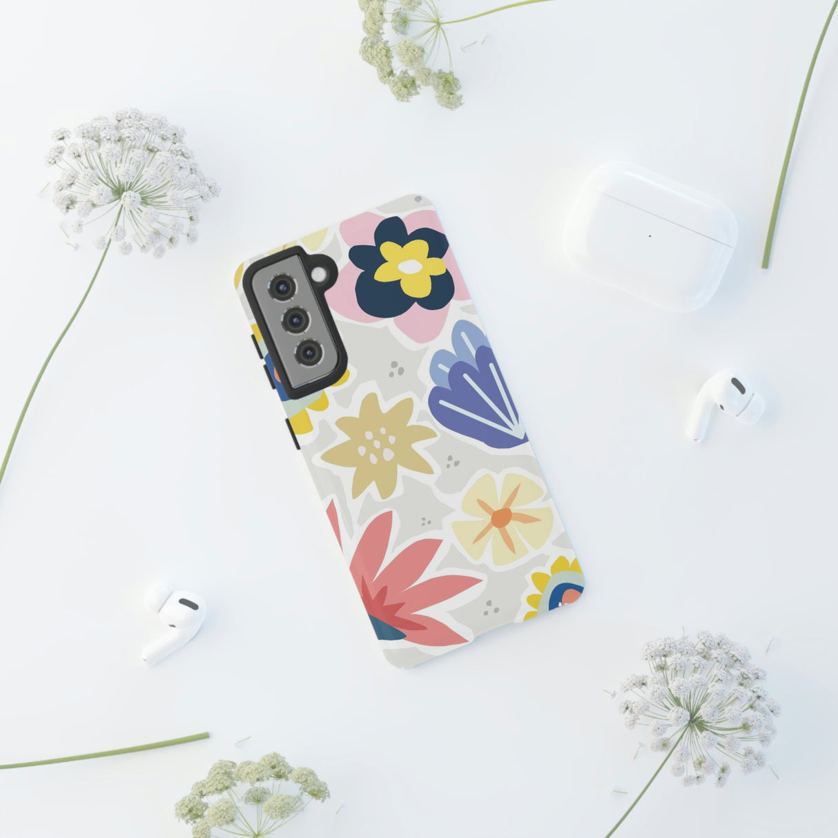 Blue Bouquet Happy Flower Samsung Case (Protective) Phone Case