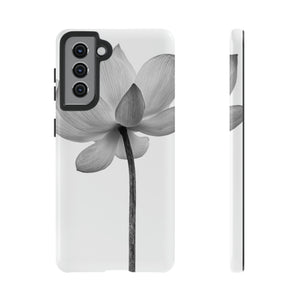 Black White Lotus Android Case (Protective) Samsung Galaxy S21 Glossy Phone Case