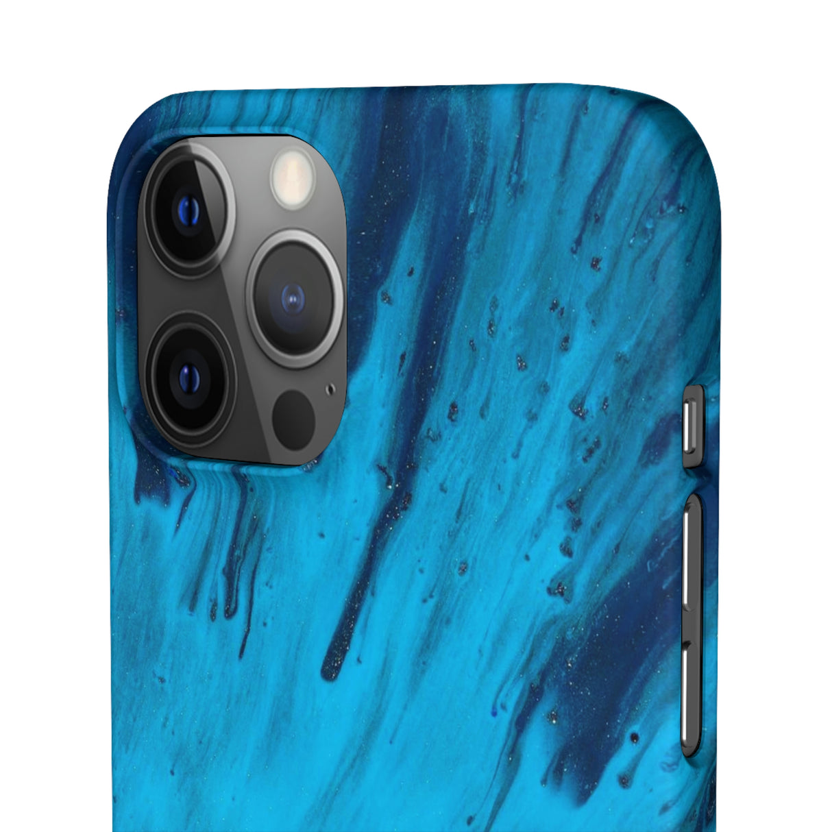 Light Blue Ink Art iPhone Case (Slim) Phone Case