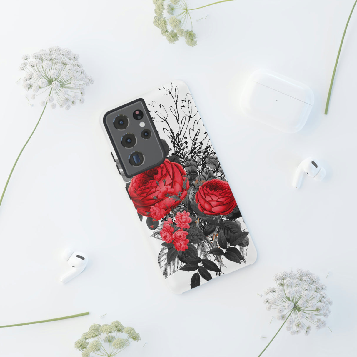 Roclop Gothic Flower Samsung Case (Protective) Phone Case